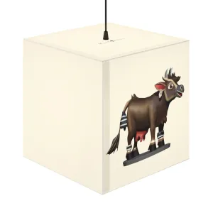 Dark Brown Cow Personalized Lamp