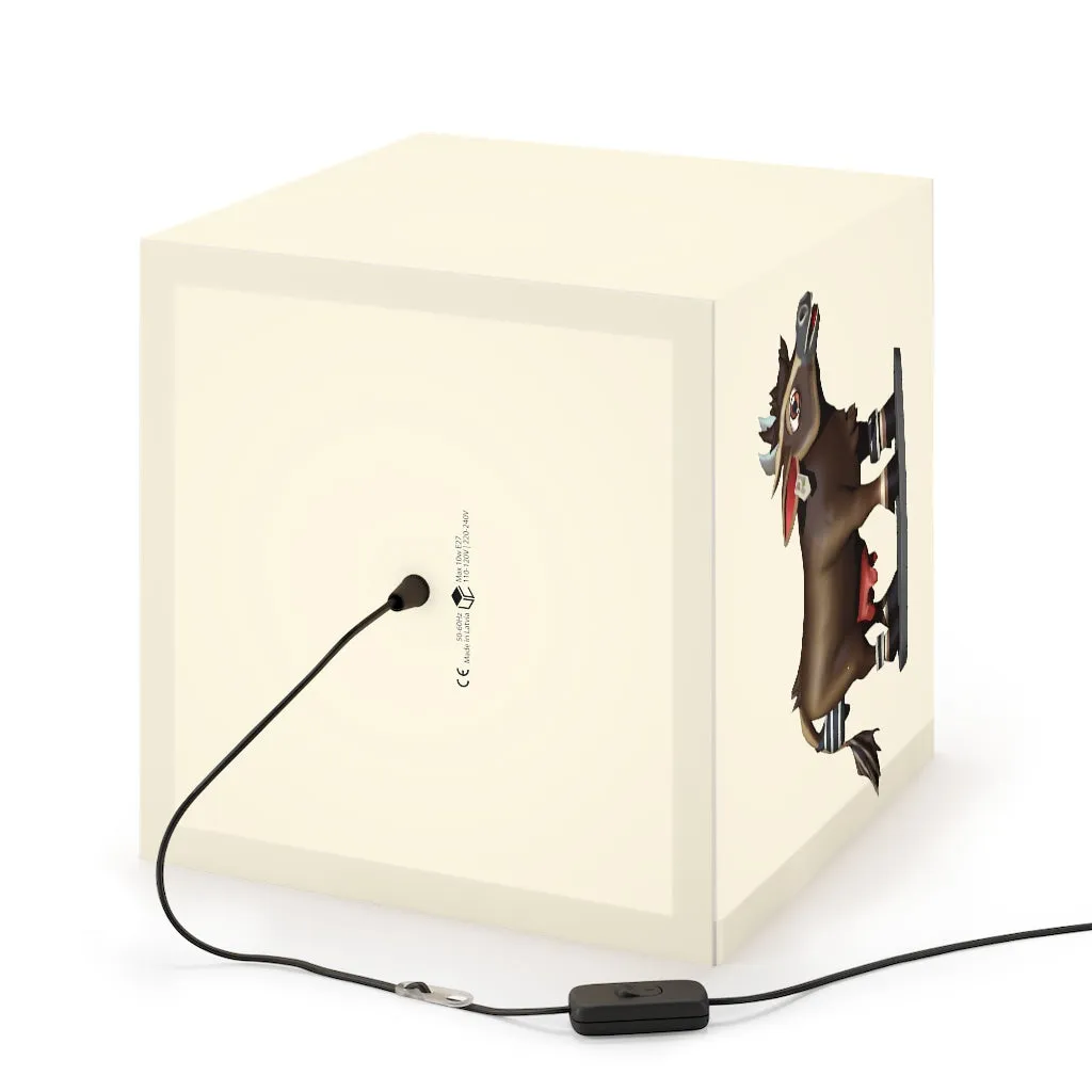 Dark Brown Cow Personalized Lamp