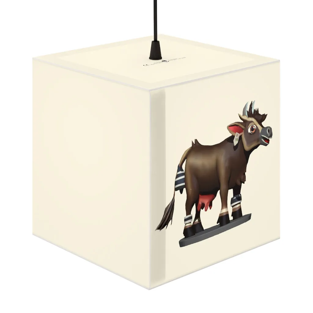 Dark Brown Cow Personalized Lamp