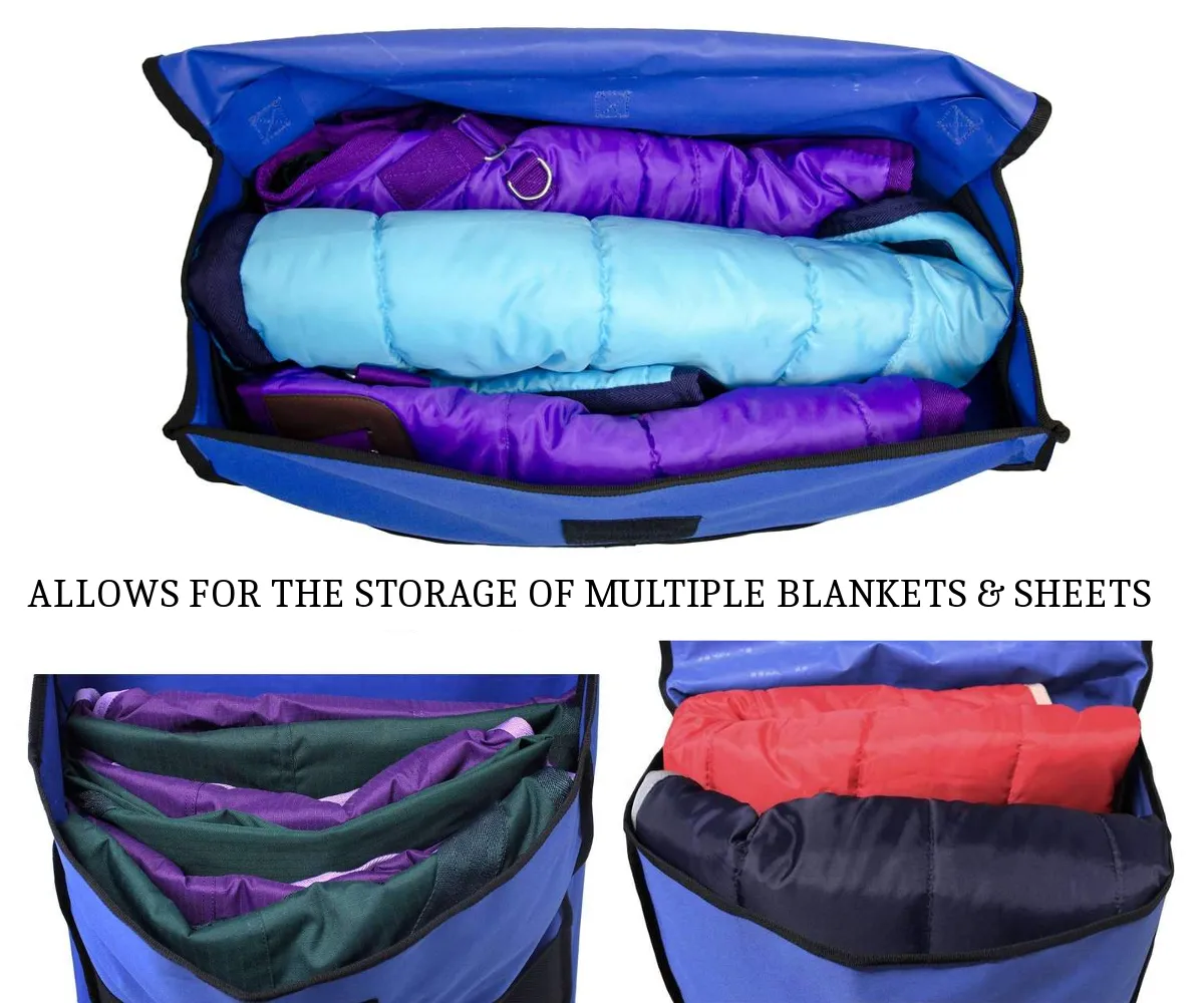 Derby Originals Premium Horse Blanket Carry Storage Bag with Mesh Pockets - Includes Four Desiccant Pouches to Keep Blankets Fresh