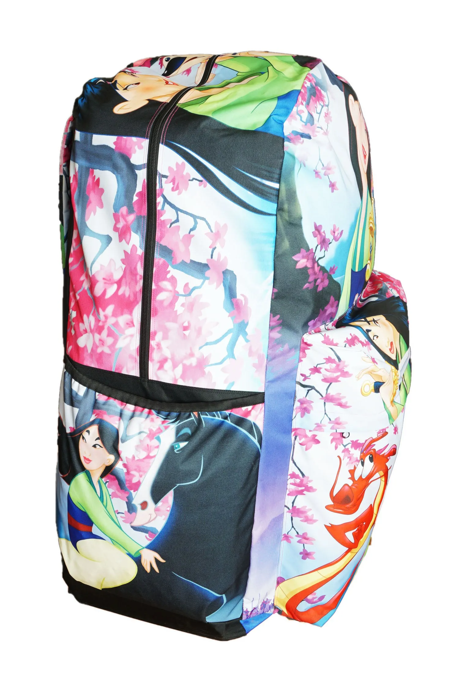 Disney Princess Mulan Deluxe Oversize Print Large 16" Backpack with Laptop Compartment