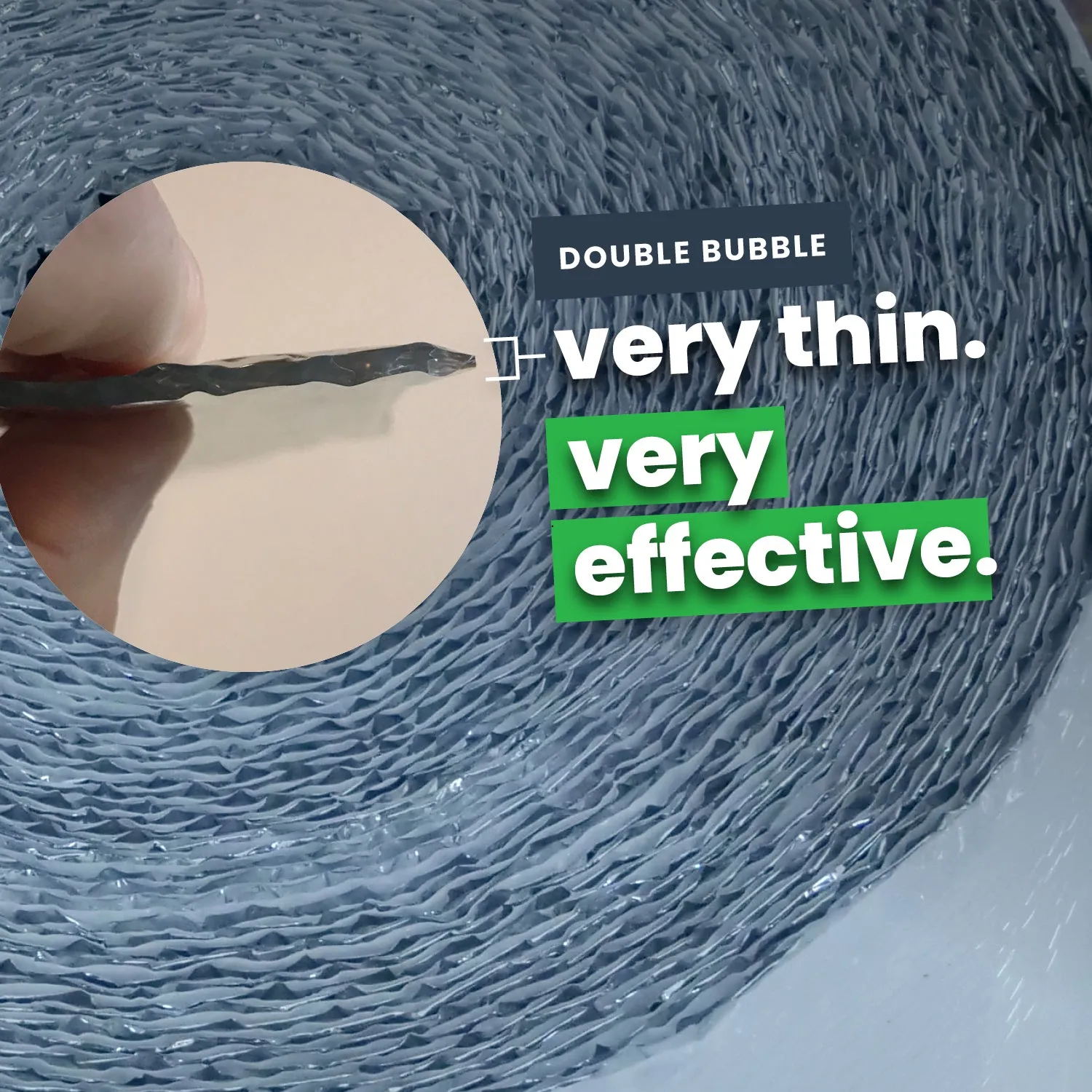 Double Bubble Insulation - White/Foil - 4' X 125' (500 sq ft)