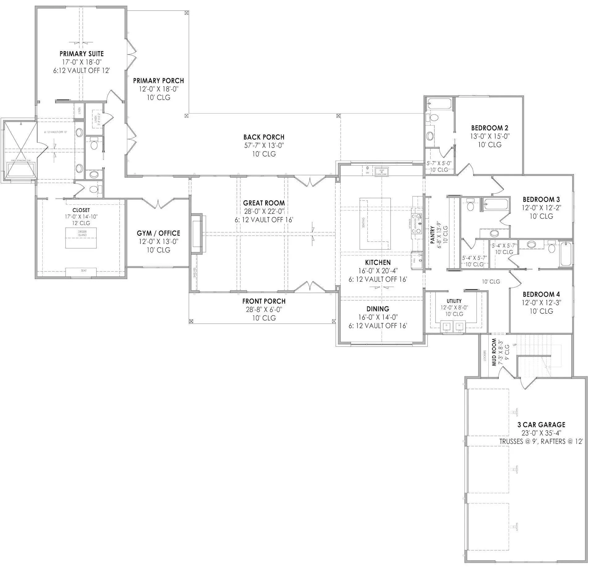 Elegant 3854 Sq Ft Home with Spacious Outdoor and Garage Areas