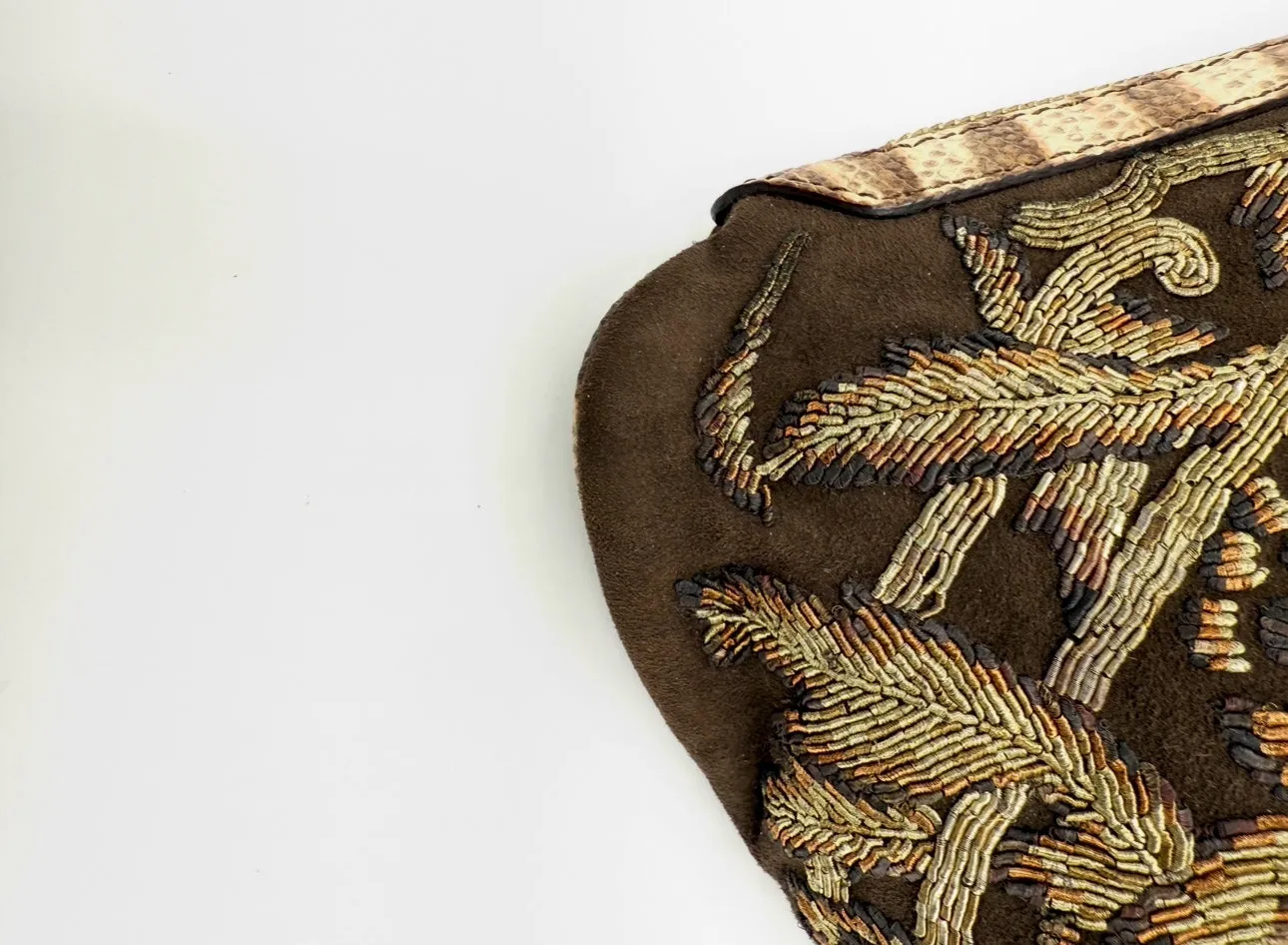 Embroidered Saddle Bag
