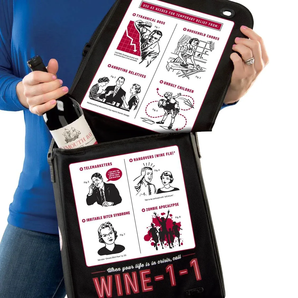 Emergency WINE-1-1 Insulated Messenger Bag