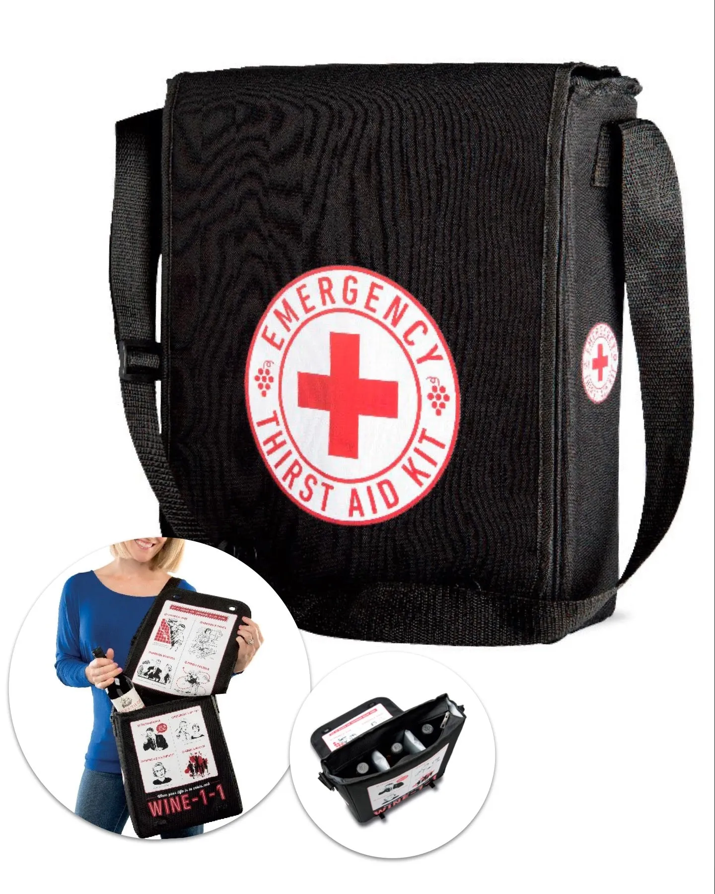 Emergency WINE-1-1 Insulated Messenger Bag