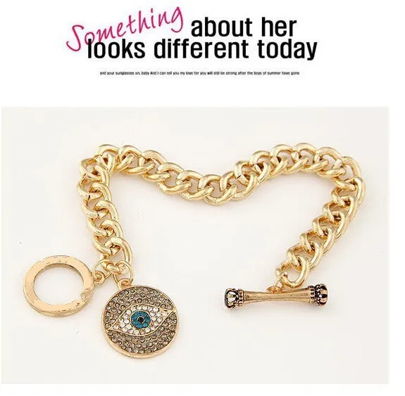 Fashion Gold Bracelets for Women Men Jewelry Vintage Evil Eye Bracelets & Bangles Charm Brazaletes Pulseras Mujer Bijoux