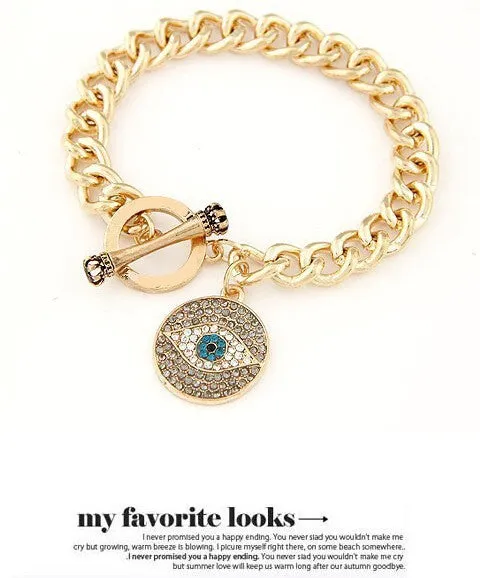 Fashion Gold Bracelets for Women Men Jewelry Vintage Evil Eye Bracelets & Bangles Charm Brazaletes Pulseras Mujer Bijoux