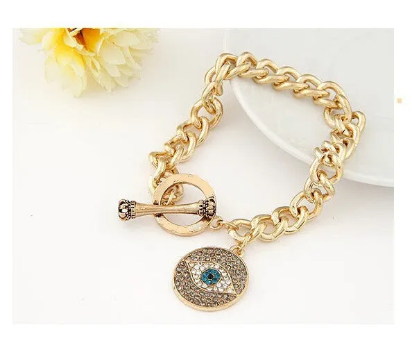 Fashion Gold Bracelets for Women Men Jewelry Vintage Evil Eye Bracelets & Bangles Charm Brazaletes Pulseras Mujer Bijoux
