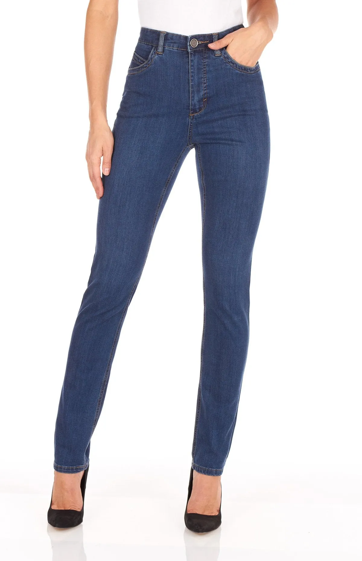 FDJ SUPREME DENIM PETITE SUZANNE SLIM LEG - 8473250