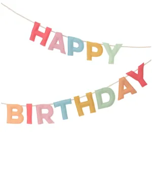 Felt Happy Birthday Garland