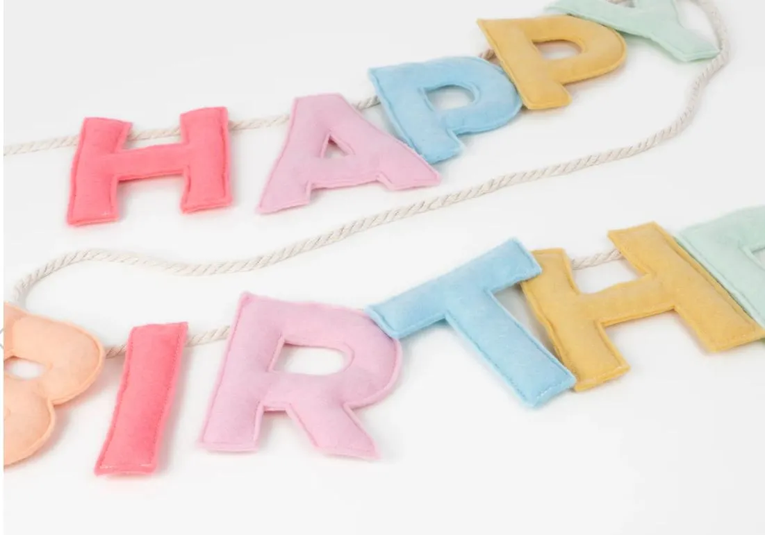 Felt Happy Birthday Garland