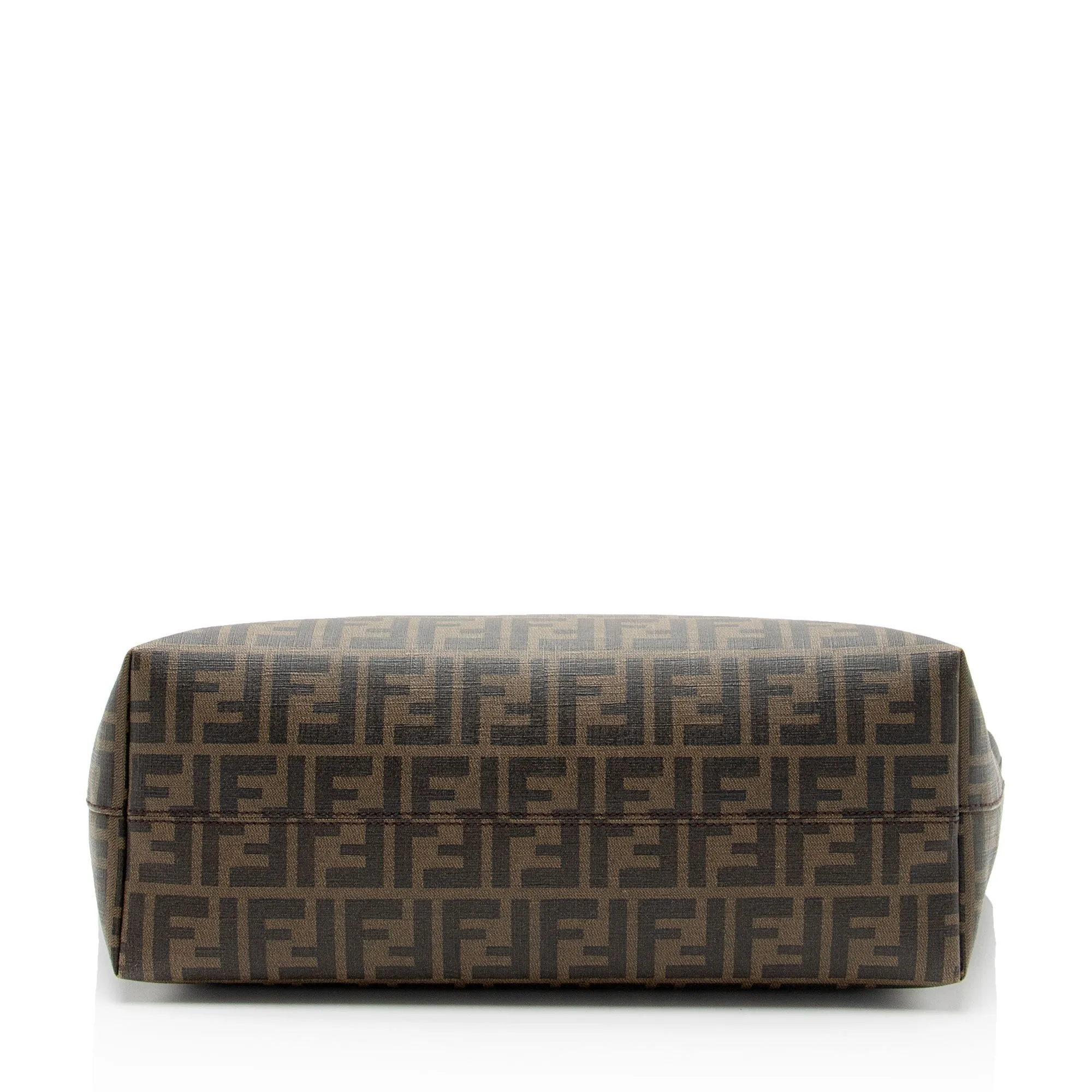 Fendi Zucca Canvas Logo Medium Roll Tote