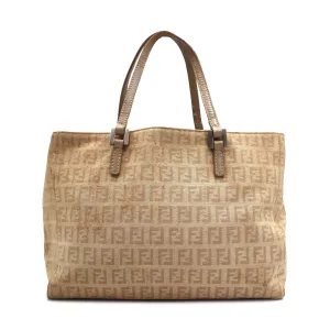 Fendi Zucchino Canvas Vitello Tote Bag