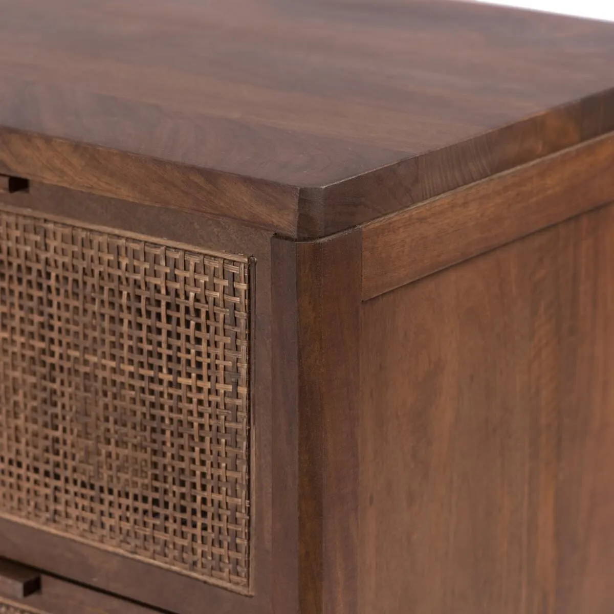 Four Hands Sydney 9 Drawer Dresser in Brown Cane