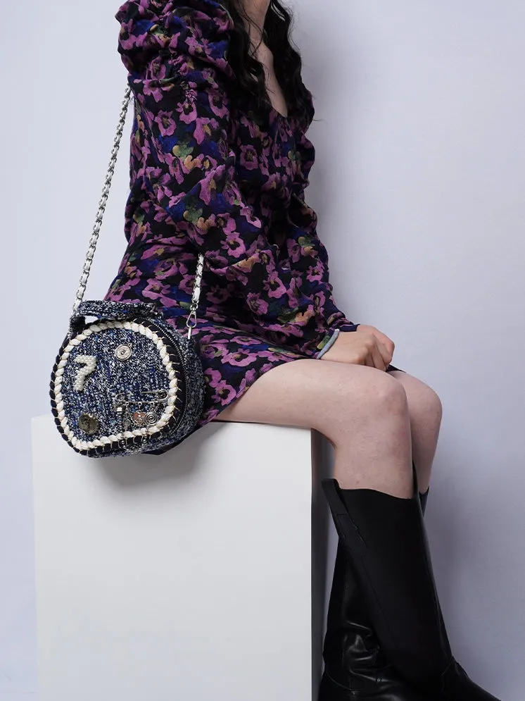Fragrance Round Chain Shoulder Pearl Bag