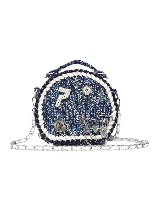 Fragrance Round Chain Shoulder Pearl Bag