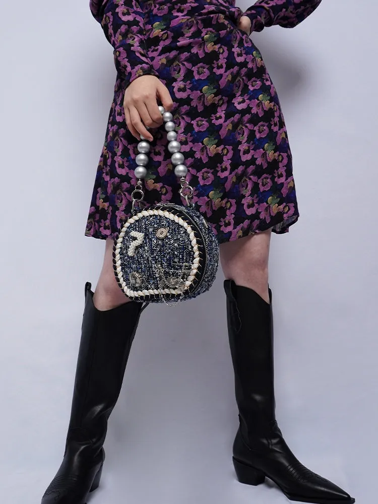 Fragrance Round Chain Shoulder Pearl Bag