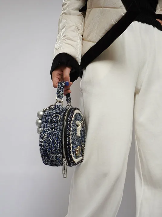 Fragrance Round Chain Shoulder Pearl Bag