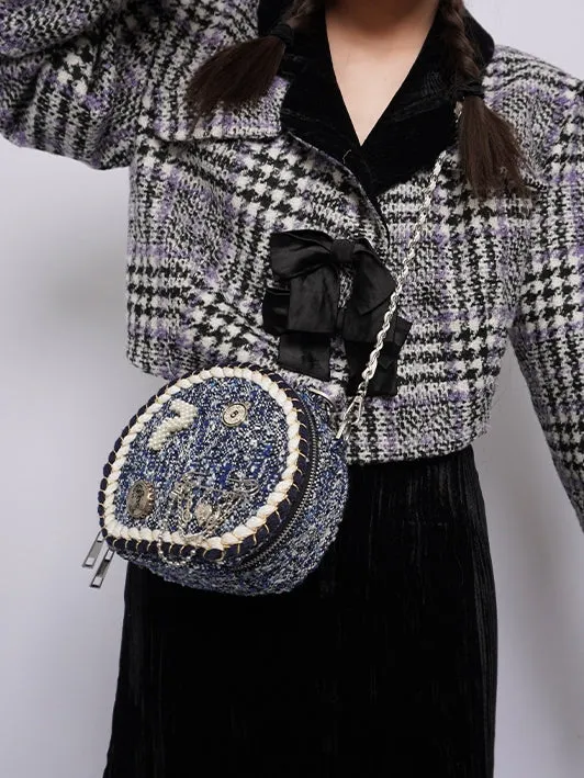 Fragrance Round Chain Shoulder Pearl Bag