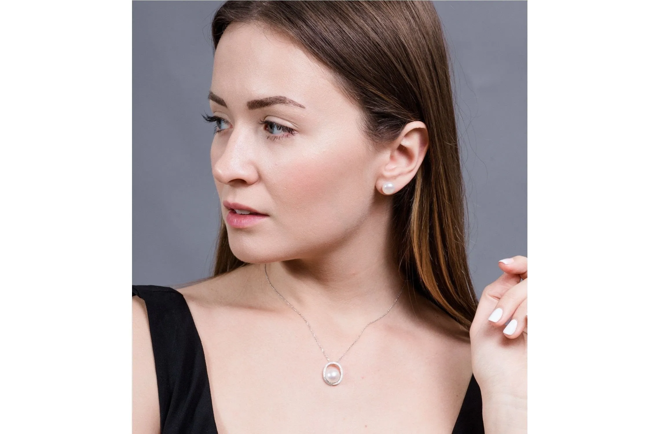Freshwater Pearl Pendant Chain Necklace