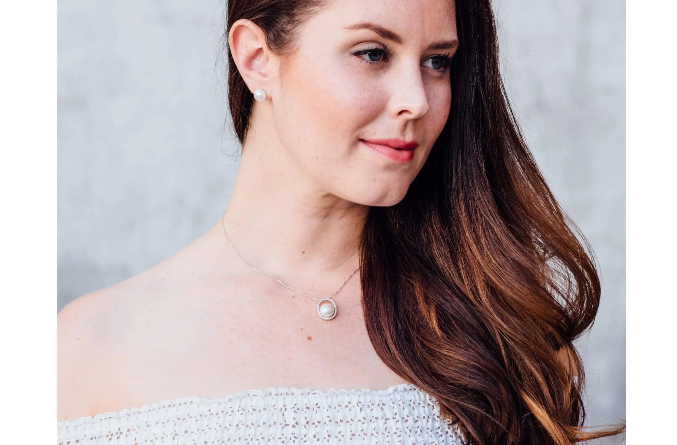 Freshwater Pearl Pendant Chain Necklace