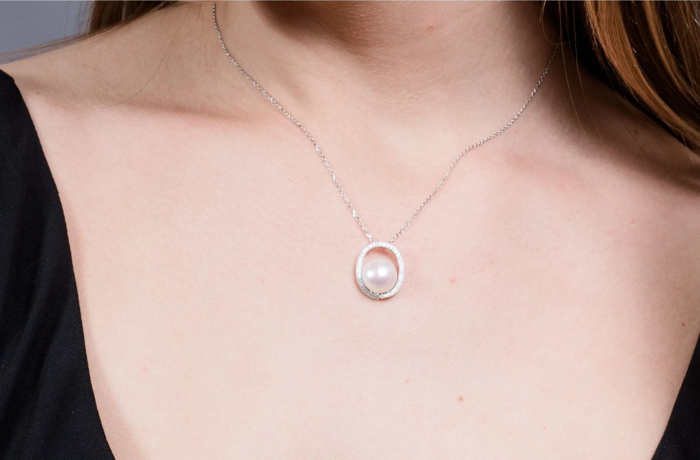 Freshwater Pearl Pendant Chain Necklace
