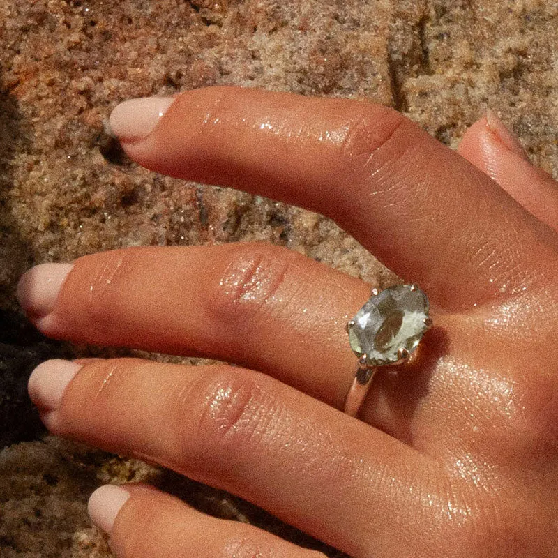 Gigi Ring, Prasiolite, Silver