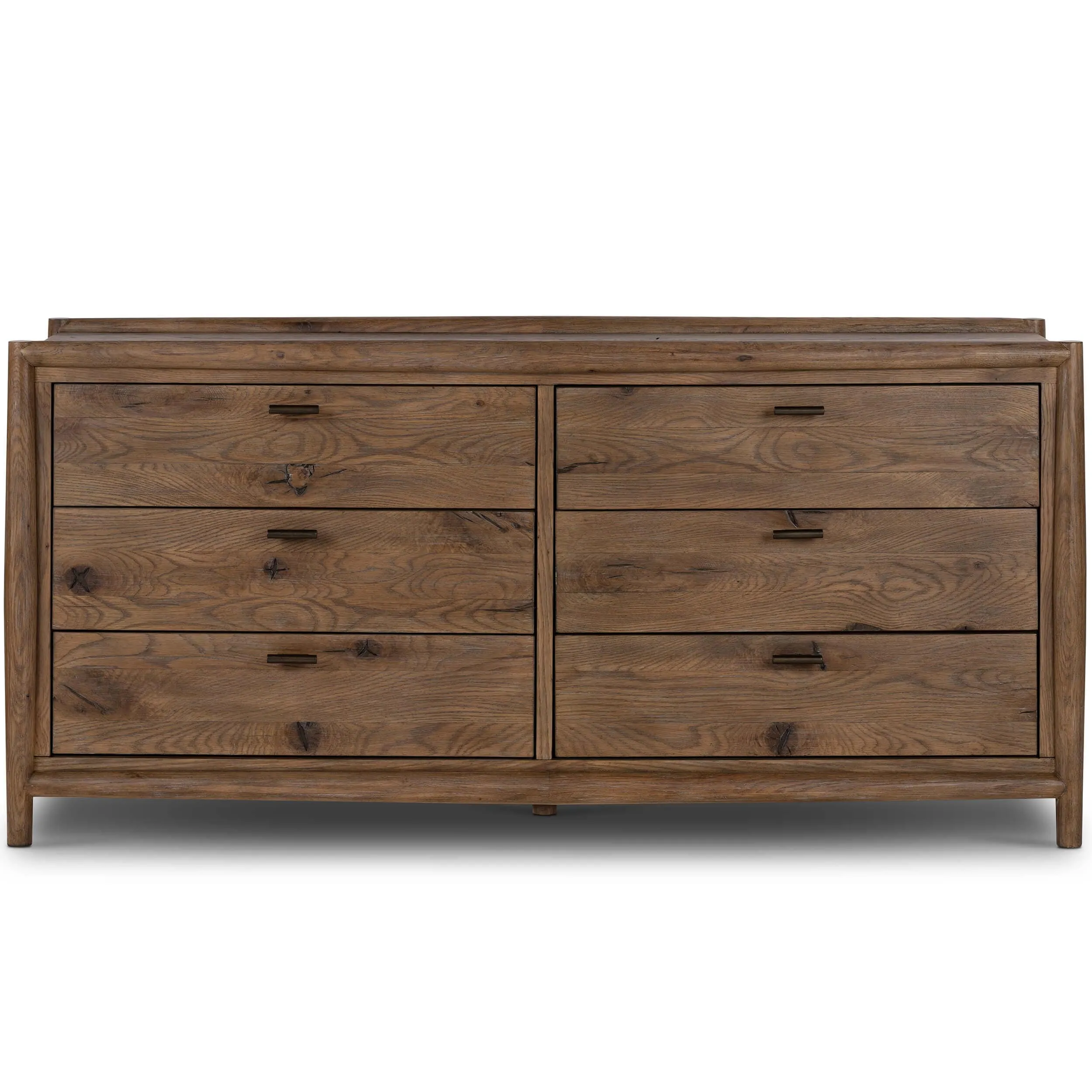 Glenview 6 Drawer Dresser, Weathered Oak