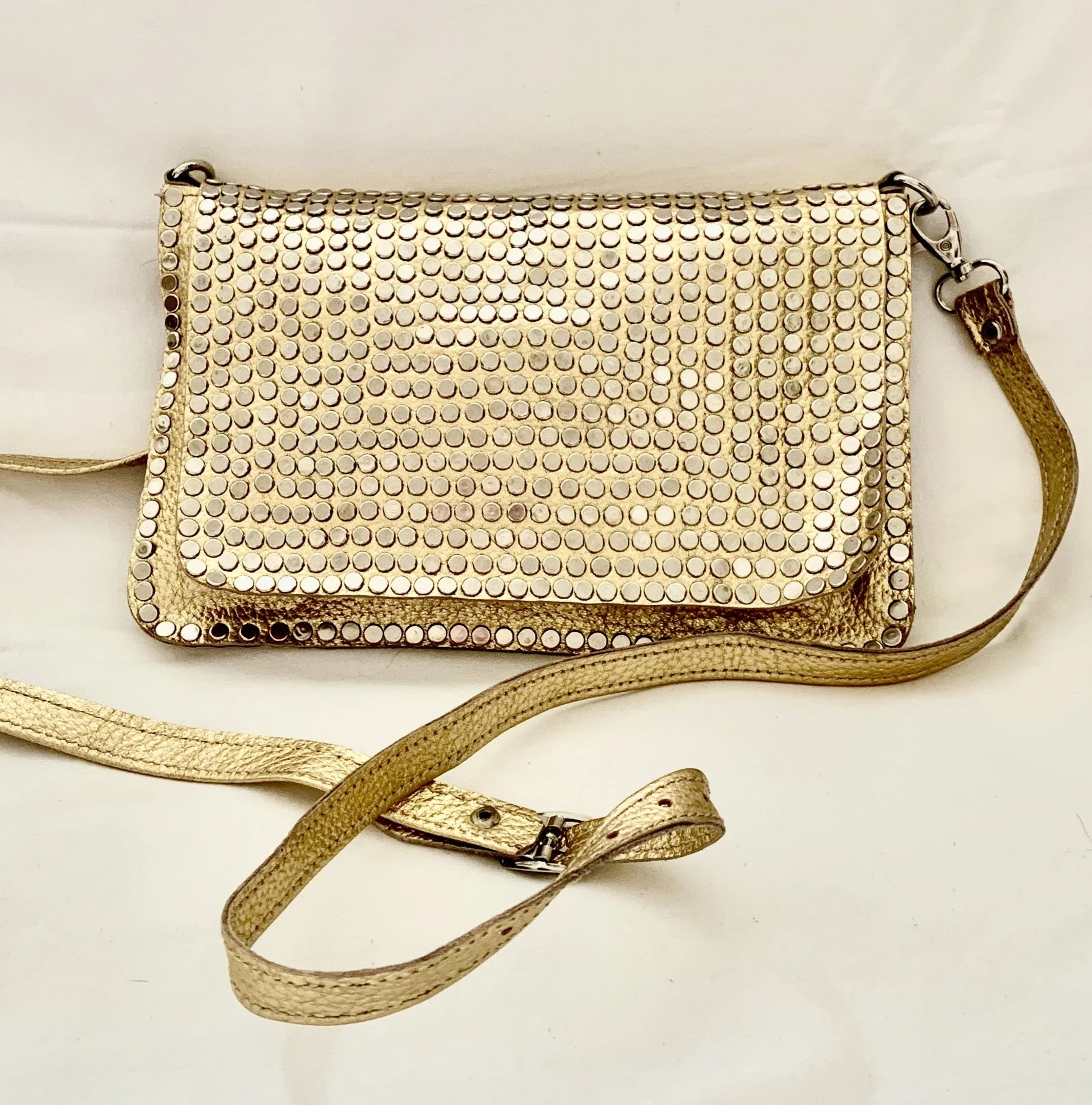 Gold Studded Handbag | Silver Studs
