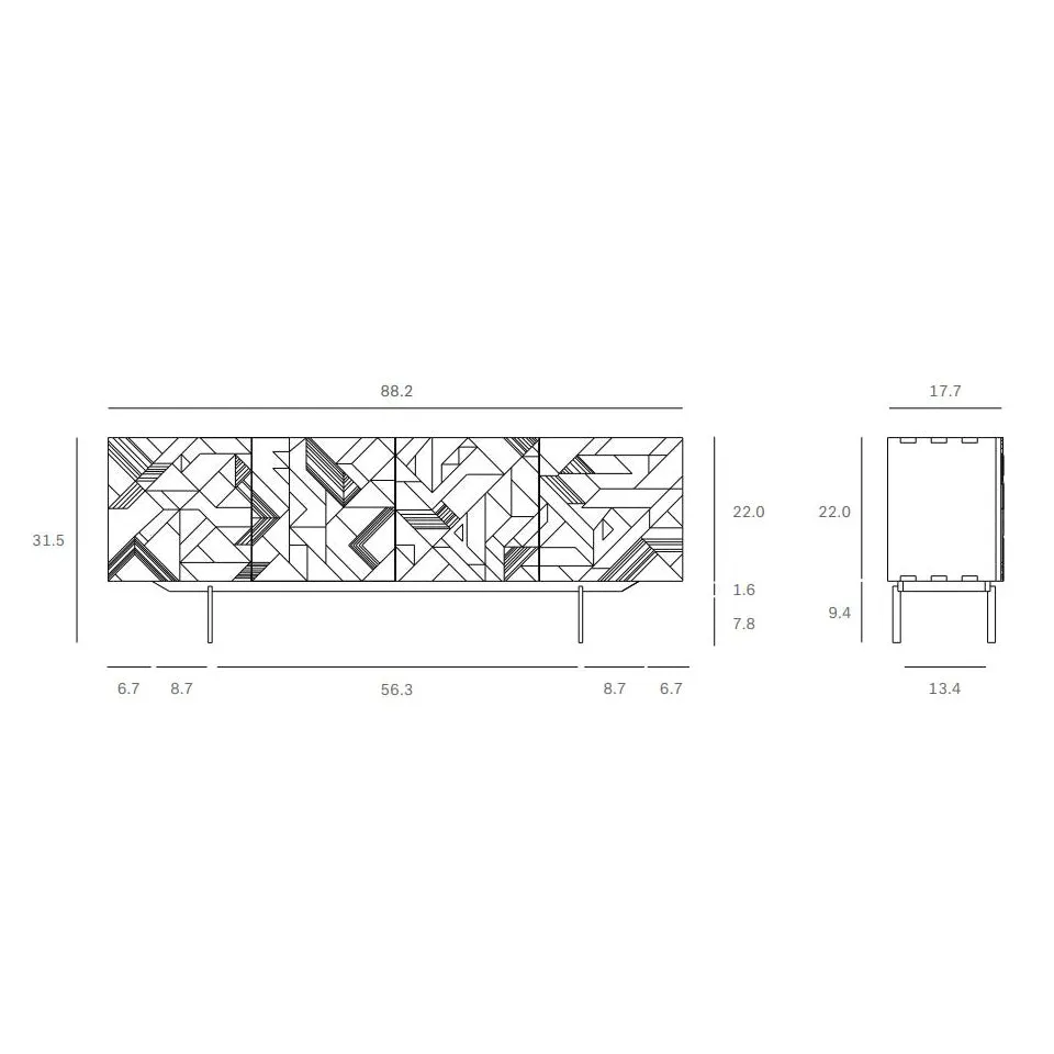 Graphic 4-Door Sideboard