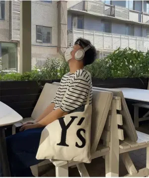 Graphic Logo Canvas Tote Bag