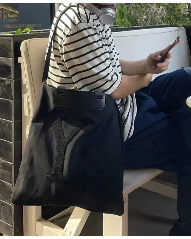 Graphic Logo Canvas Tote Bag