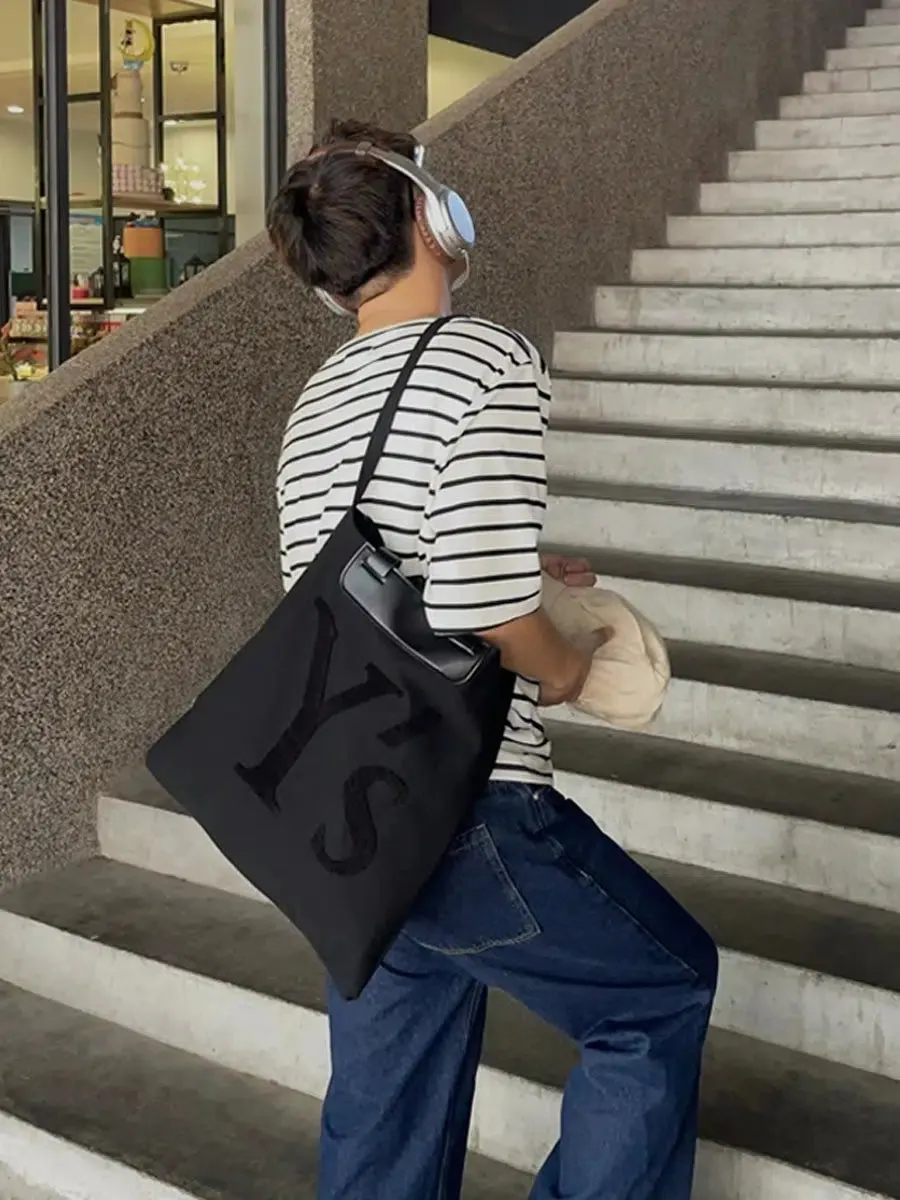 Graphic Logo Canvas Tote Bag