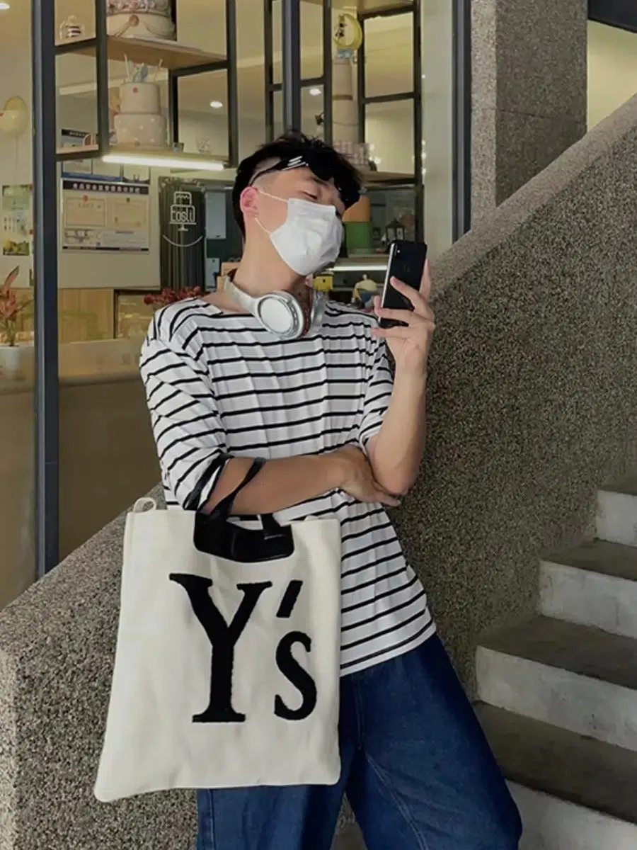 Graphic Logo Canvas Tote Bag