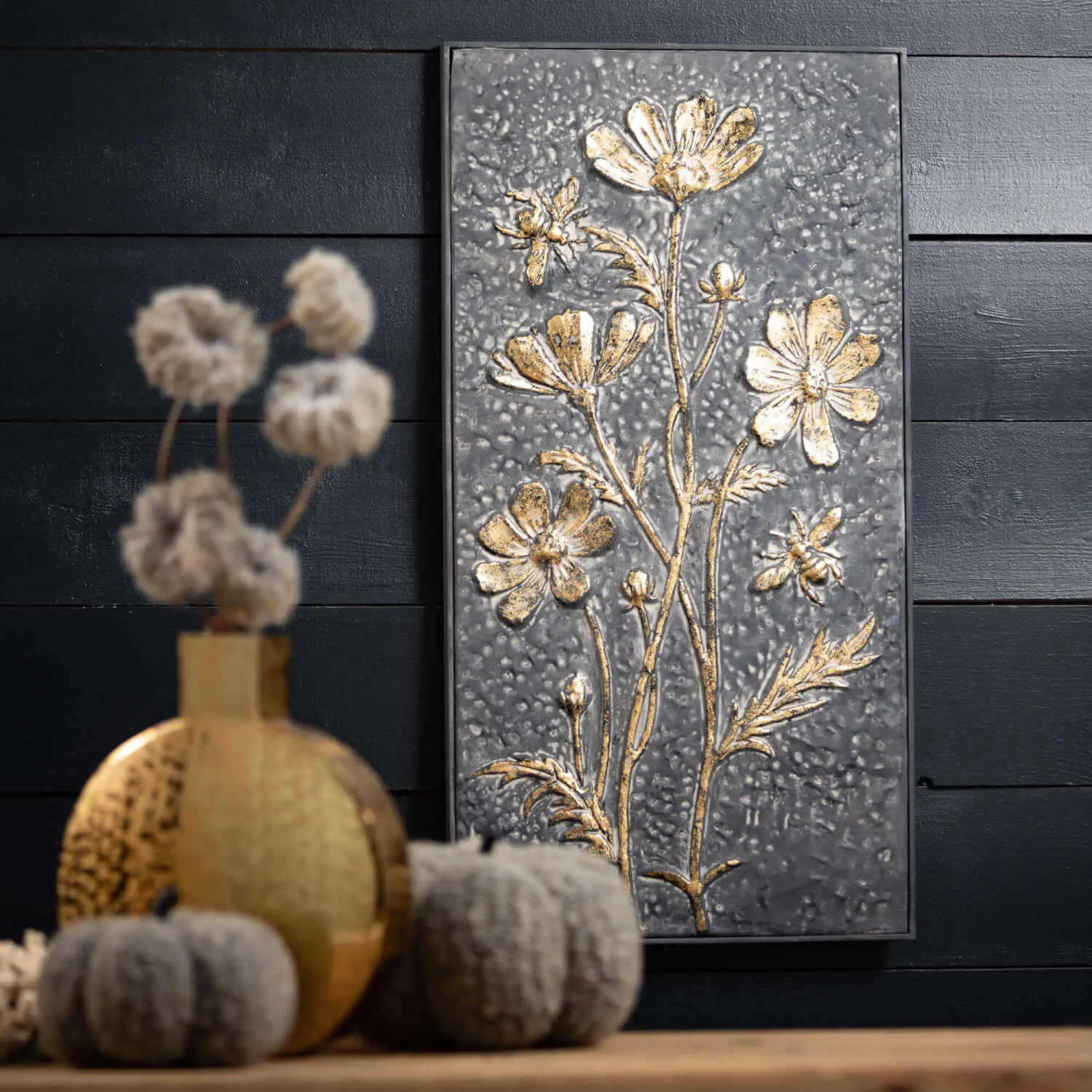 Gray Boucle Fall Pumpkin Set