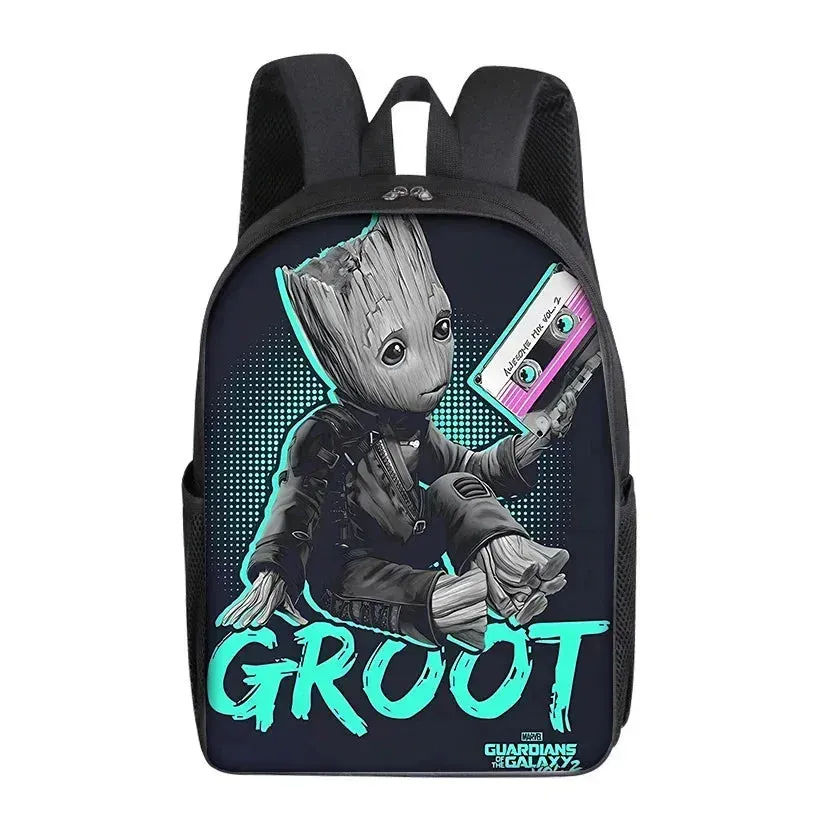 Groot Marvel Superhero School Backpack - Cute Cartoon Design for Students and Office Use, Perfect Gift for Kids and Adults