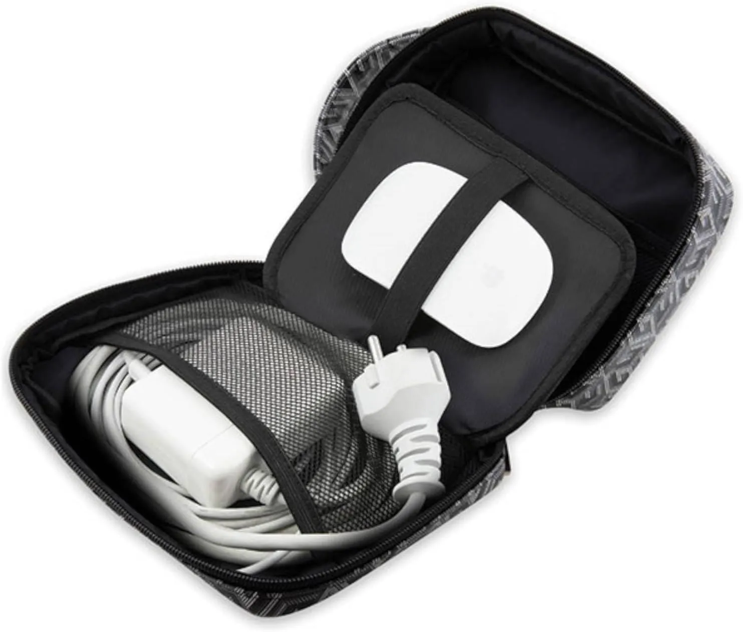 Guess GCube Stripe Metal Logo Organizer Travel Bag Black - GUHBHGCFSEK