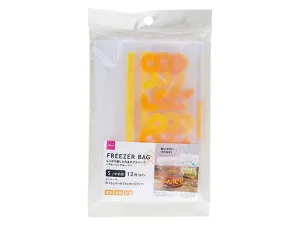 Gusseted Double Zipper Freezer Bags Fresh Fruit 6.29in x 7.28in x 1.57in