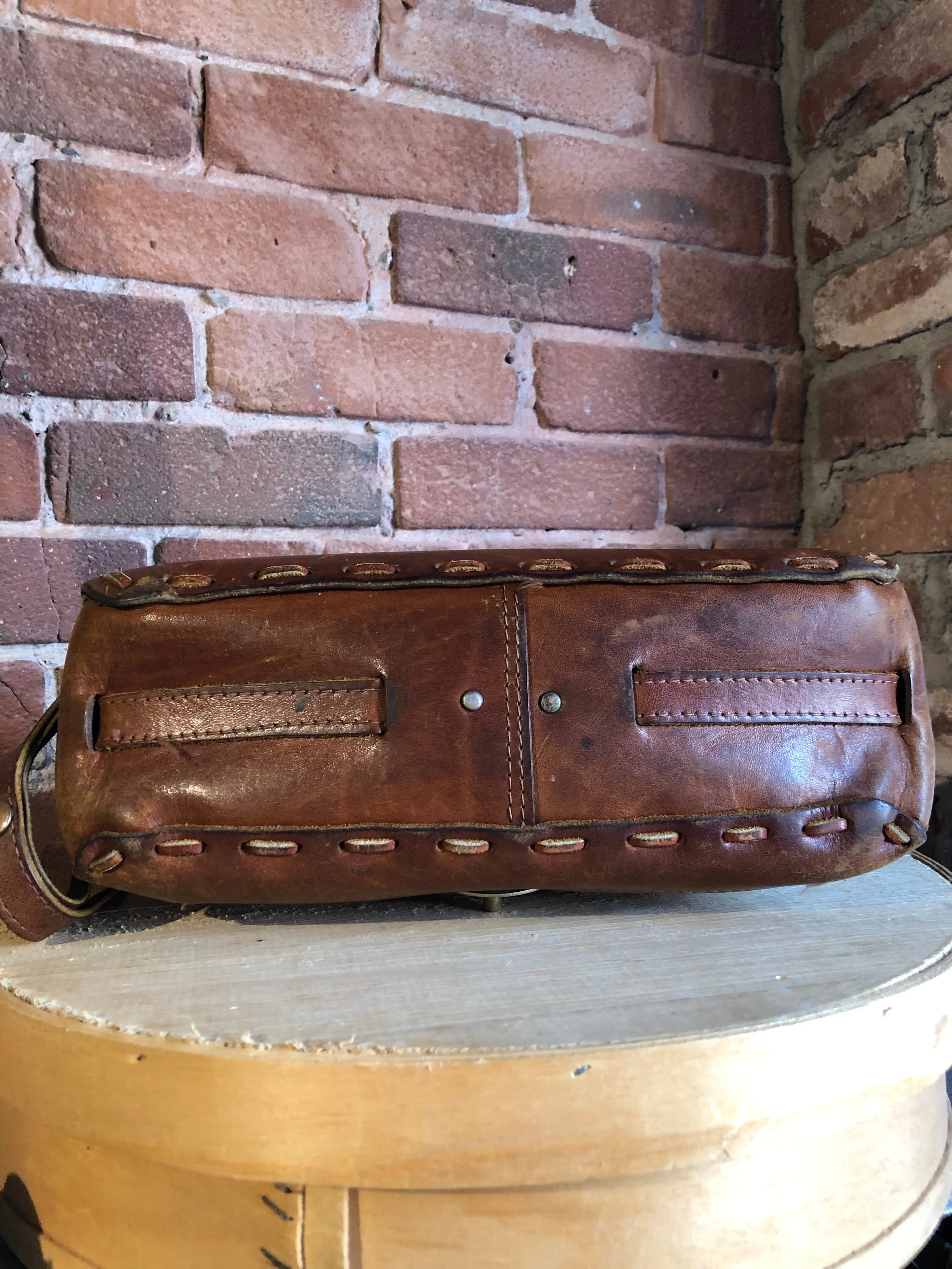 Hand Tooled Leather Saddle Bag, SOLD