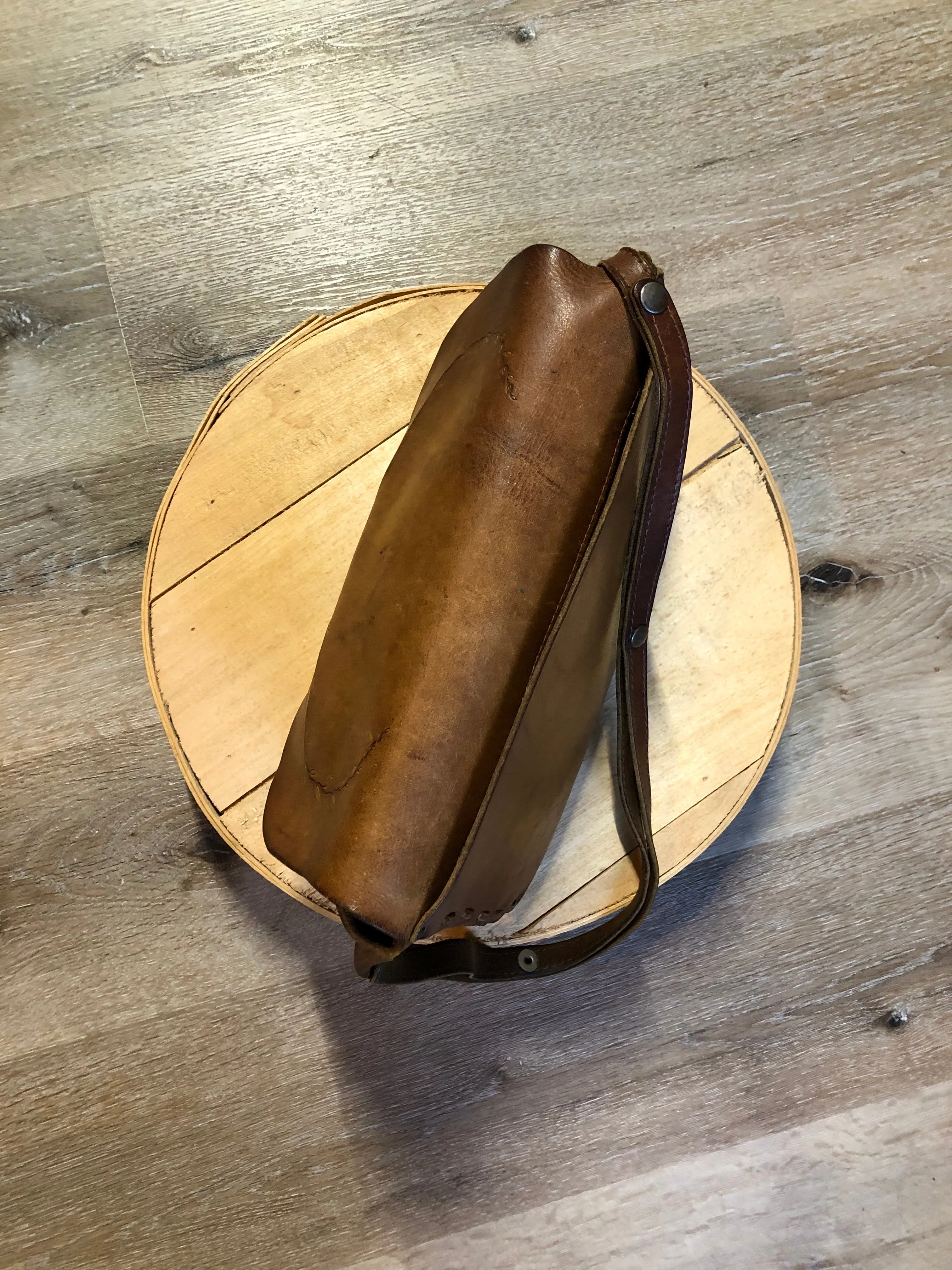 Hand Tooled Leather Saddle Bag, SOLD
