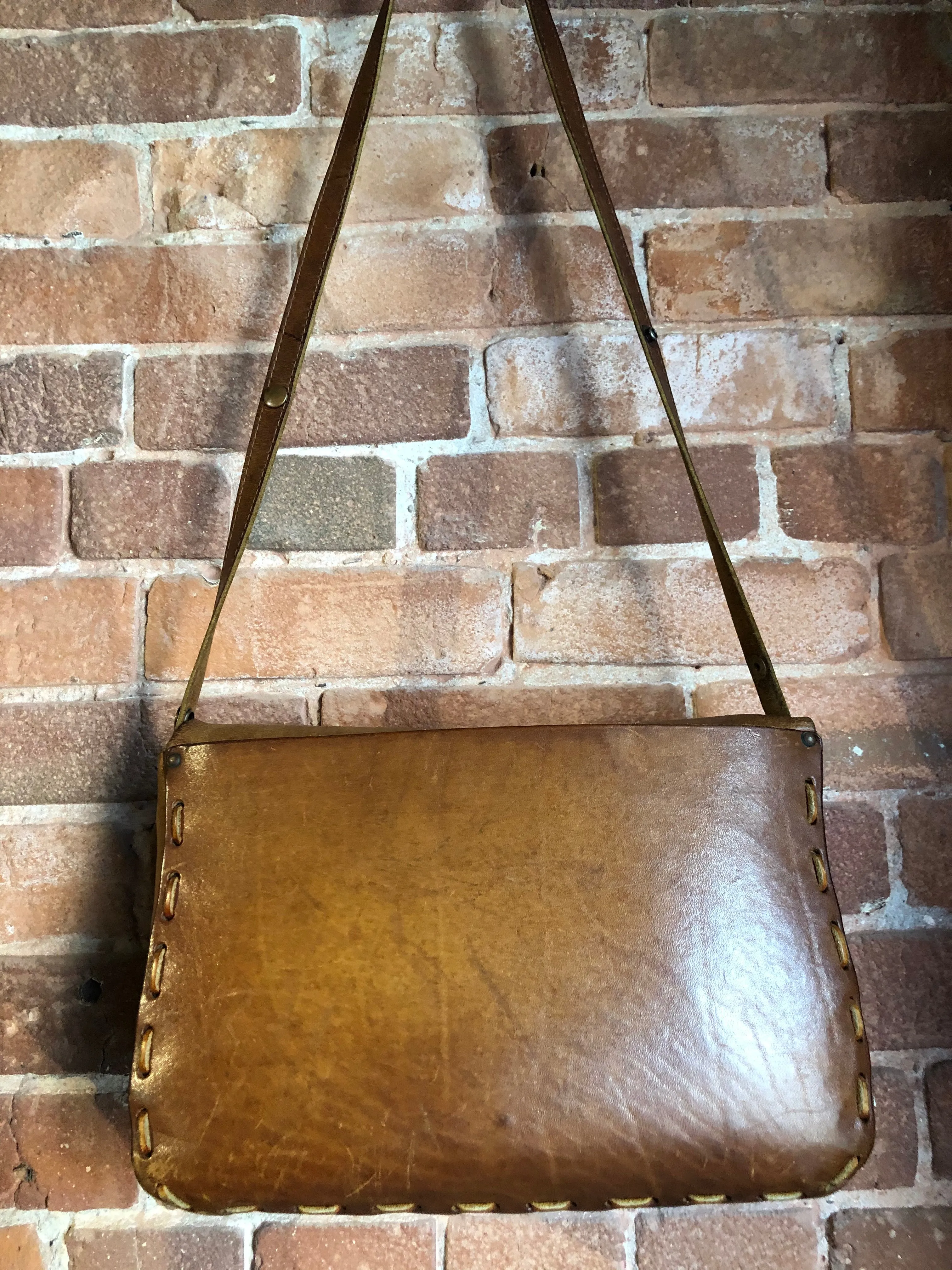Hand Tooled Leather Saddle Bag, SOLD