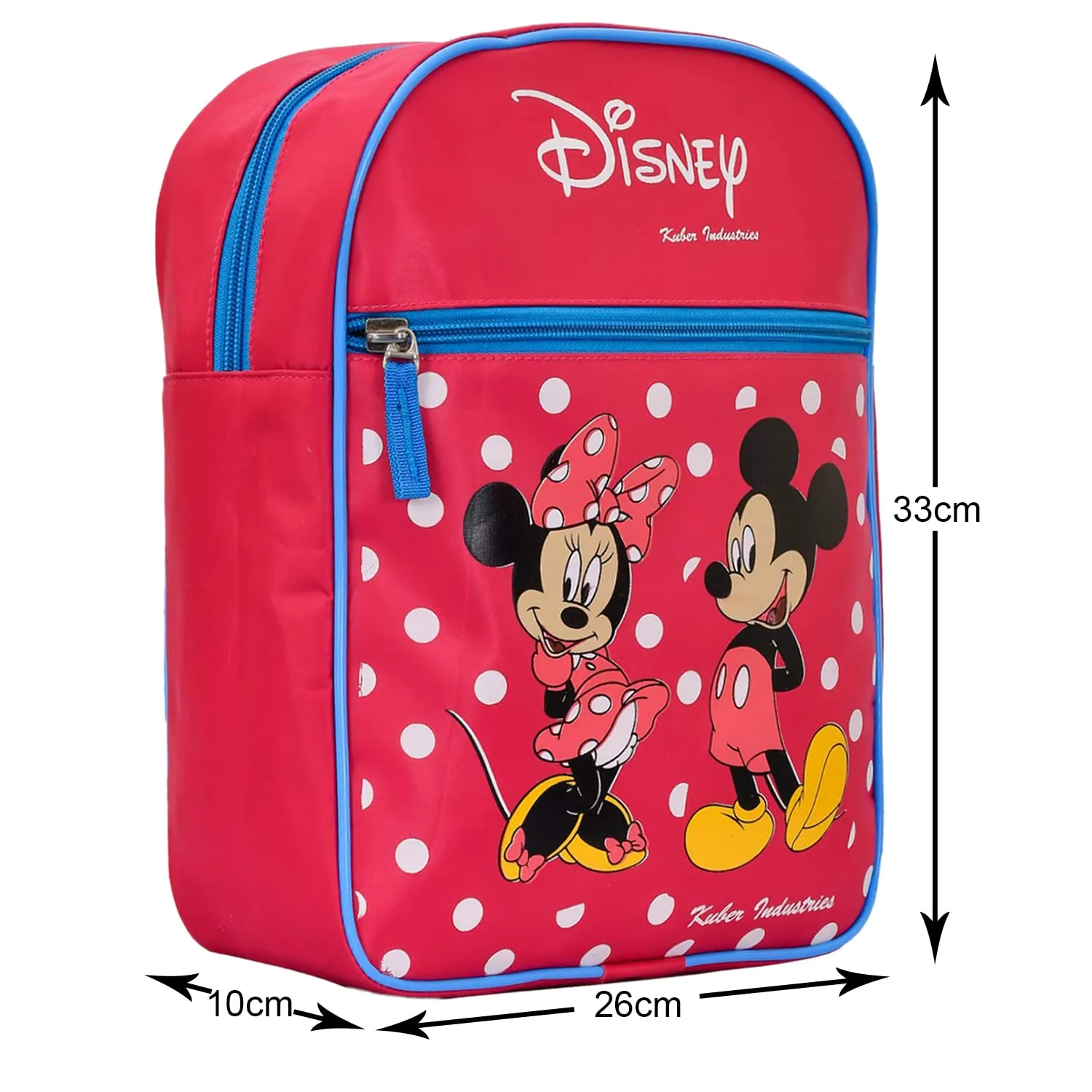 Heart Home Disney Minnie & Mickey Printed Rexine Kids Backpack Bag for School, Travel, Casual, Picnics (Pink)
