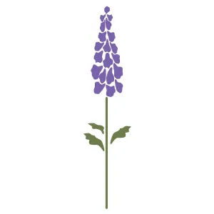 Hollyhock Flower Stencil