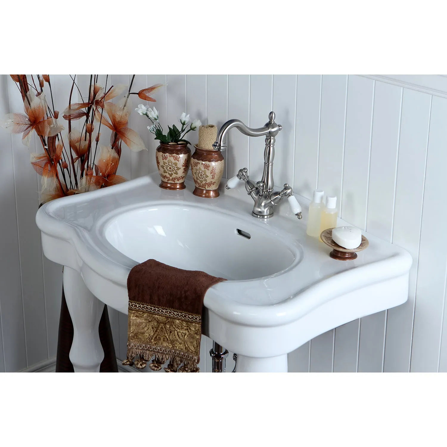 Imperial 32" x 22" Ceramic Console Sink (Single Faucet Hole)