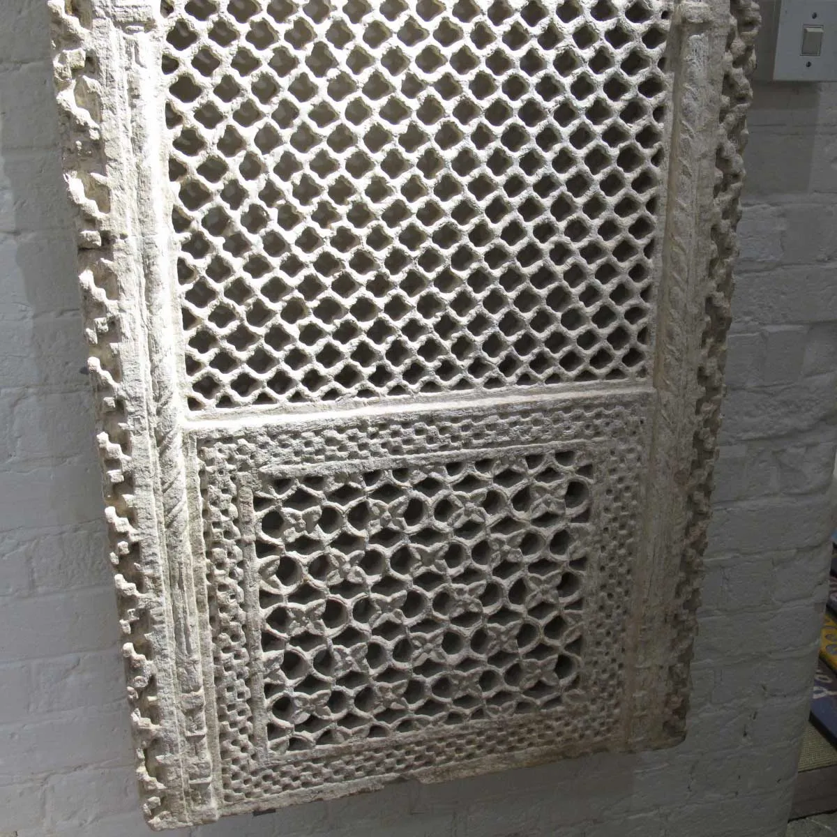 Indian Stone Jali Window Panel from Jaisalmer