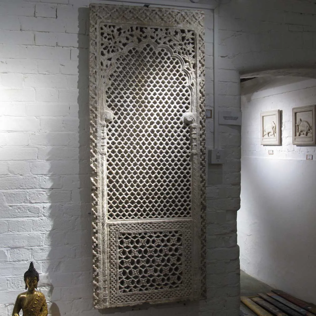Indian Stone Jali Window Panel from Jaisalmer