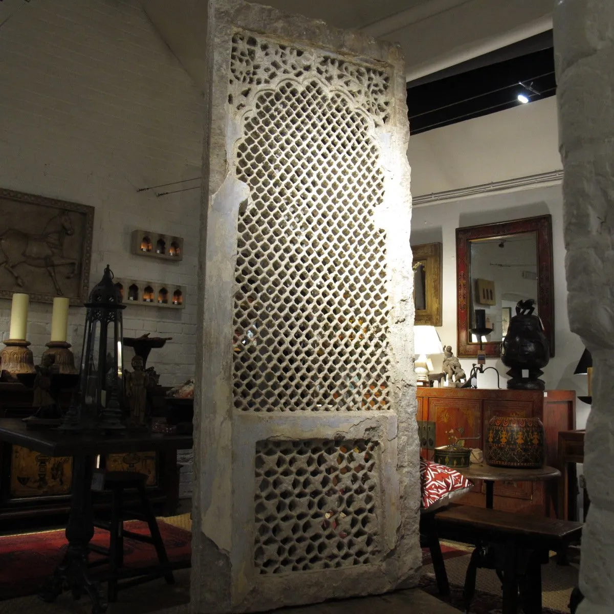 Indian Stone Jali Window Panel from Jaisalmer