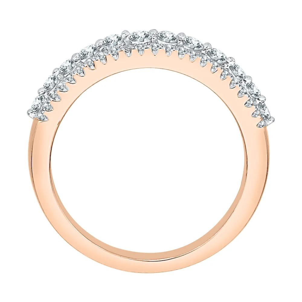 KATARINA Prong set Diamond Triple Row Anniversary Ring (1/2 cttw)