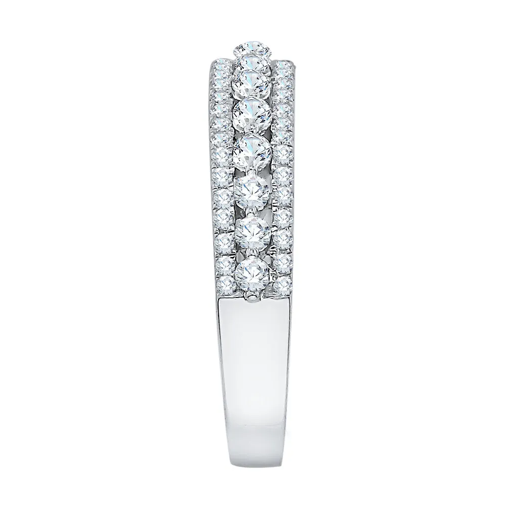 KATARINA Prong set Diamond Triple Row Anniversary Ring (1/2 cttw)
